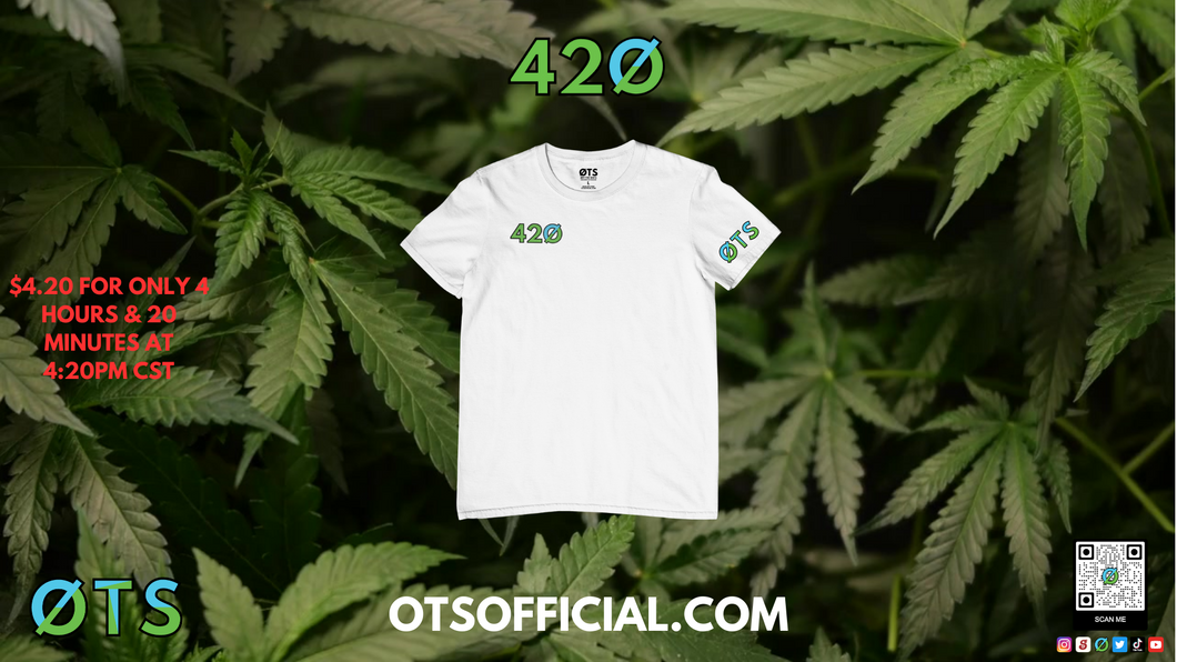 4/20 white (only one shirt per order)